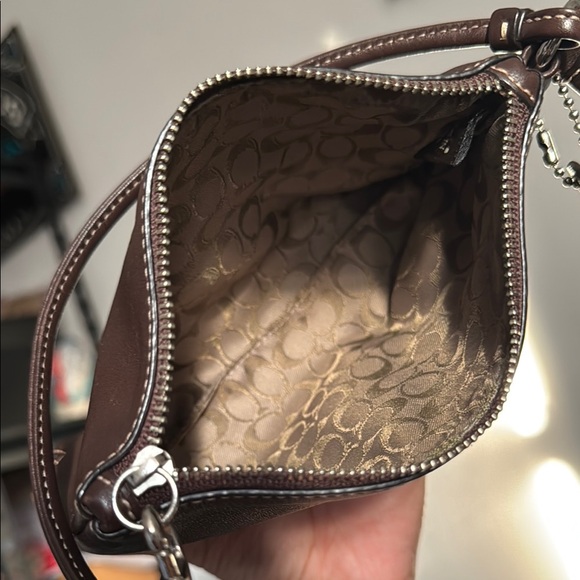 Coach Brown Leather Wristlet - Picture 7 of 10